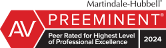 Martindale-Hubell | AV Preeminent | Peer Rated for Highest Level of Professional Excellence | 2024