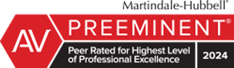 Martindale-Hubell | AV Preeminent | Peer Rated for Highest Level of Professional Excellence | 2024